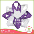 Purple and white rose festival ribbon bows